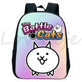 Children Battle Cats Backpack Kindergarten School Bag