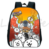 Children Battle Cats Backpack Kindergarten School Bag