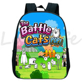 Children Battle Cats Backpack Kindergarten School Bag