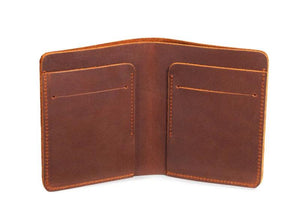 Crazy Horse Leather Men's Wallet Short U.S. Dollar Clip Retro Style