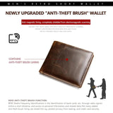 Vintage Men Wallet Leather Short Purse Slim Bifold Carteira Pocket Classic
