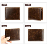 Vintage Men Wallet Leather Short Purse Slim Bifold Carteira Pocket Classic