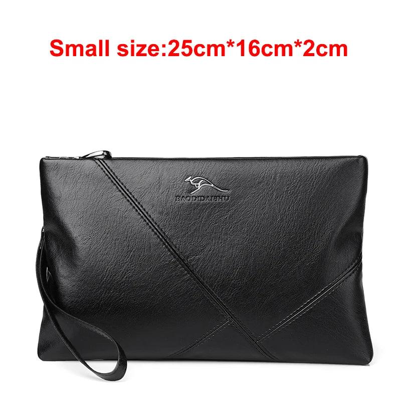 Men Wallets Casual Business Clutch Bag Zipper Envelope Long Wallet