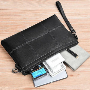 Kangaroo Business Men Wallet Leather Envelope Purse Clutch Bag