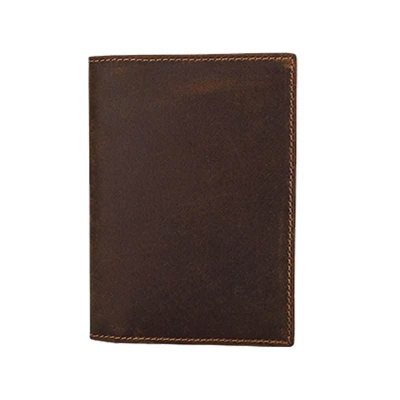 Vintage Leather Passport Holder Wallet with Pen Slot