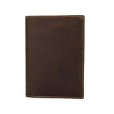 Vintage Leather Passport Holder Wallet with Pen Slot