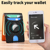 Airtag Wallet RFID Wallet Men Money Clip Slim Short Man Change Purse