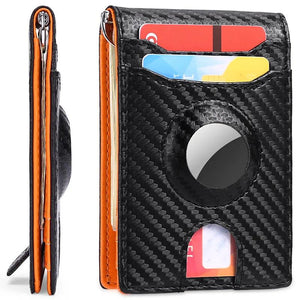 Airtag Wallet RFID Wallet Men Money Clip Slim Short Man Change Purse