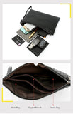 Men's Large Capacity Soft PU Wallet Envelope Bag Business Leisure
