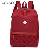 Oxford College Backpack Solid Casual Students Daypack Zipper