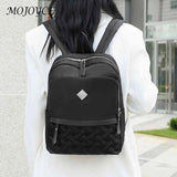 Oxford College Backpack Solid Casual Students Daypack Zipper