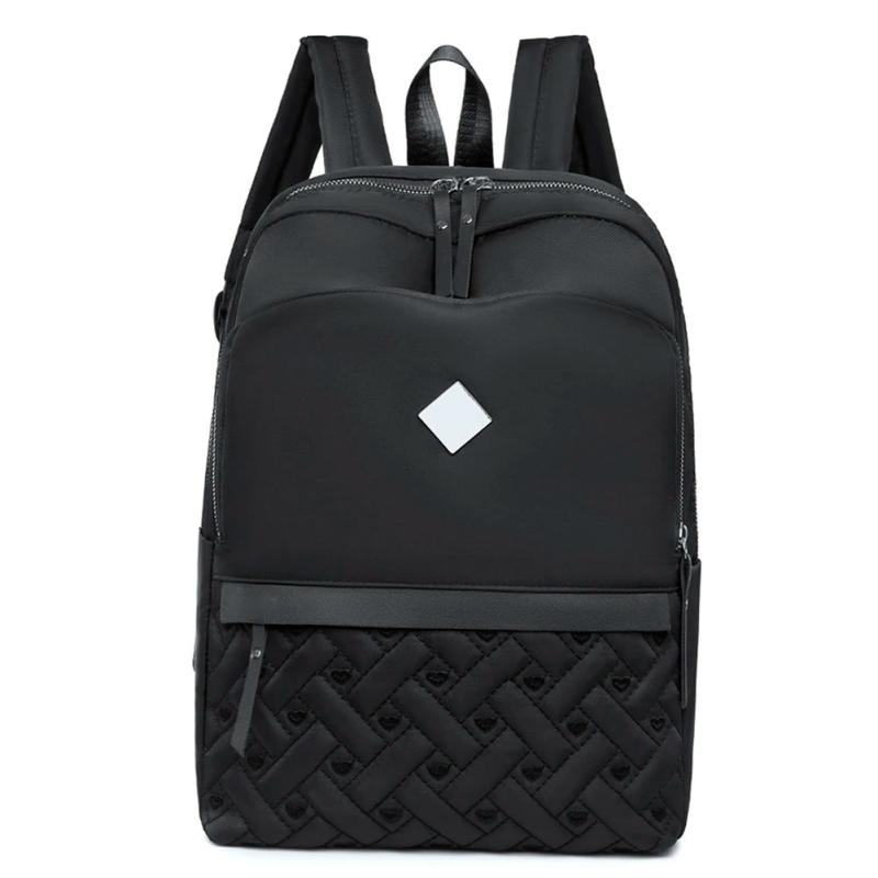 Oxford College Backpack Solid Casual Students Daypack Zipper