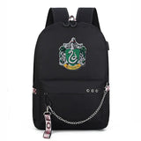 Slytherin USB Charging Backpack for Students