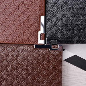 Men's Short Wallet PU Big Zippers Pocket Vintage Man Purse