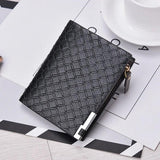 Men's Short Wallet PU Big Zippers Pocket Vintage Man Purse