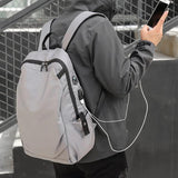 Waterproof Men Backpack USB Charging Large Capacity Teenager Boys Travel Rucksac