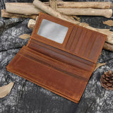 Long Cowhide Wallet Cow Leather Birthday Gift For Man