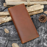 Long Cowhide Wallet Cow Leather Birthday Gift For Man