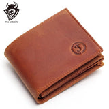 Vintage Crazy Horse Leather Wallet Men Purse Clutch Bag