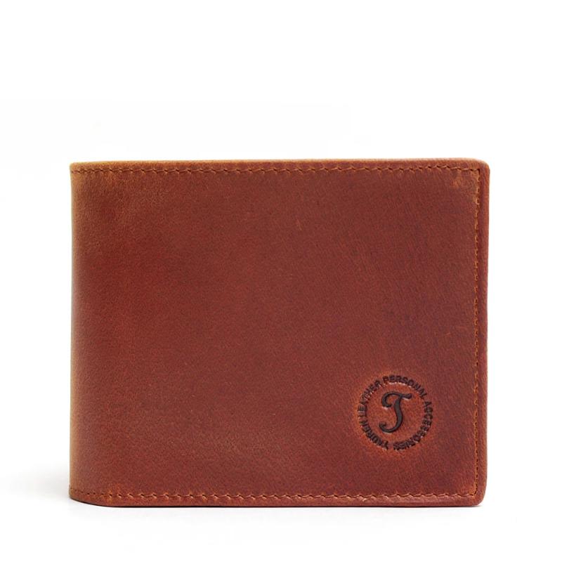 Vintage Crazy Horse Leather Wallet Men Purse Clutch Bag