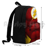 Flash Superhero Art Outdoor Hiking Backpack Sports Bag Red
