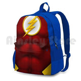 Flash Superhero Art Outdoor Hiking Backpack Sports Bag Red