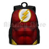 Flash Superhero Art Outdoor Hiking Backpack Sports Bag Red