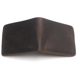 Crazy Horse Leather Men Wallets Vintage Top Thin Cowboy Wallet