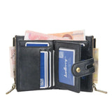 Men Wallets Small Short Money Purses Wallets PU Leather Slim Mini Wallet Zipper