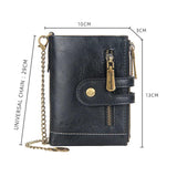 Men Wallets Small Short Money Purses Wallets PU Leather Slim Mini Wallet Zipper
