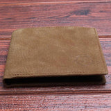 Crazy Horse Leather Men Wallets Vintage Wallet For Cowboy Top Thin