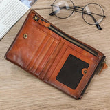 Men's Leather Wallet Coin Purse Short Clutch