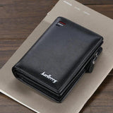 Men's Short Wallet European And American Vertical Buckle Wallet
