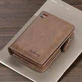 Men's Short Wallet European And American Vertical Buckle Wallet