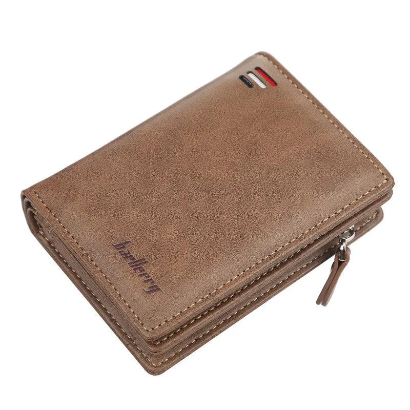 Men's Short Wallet European And American Vertical Buckle Wallet