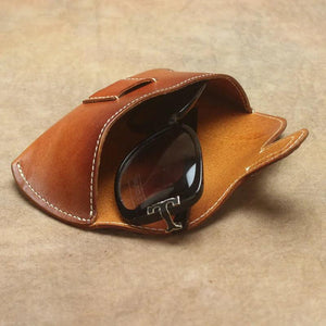 Leather Sunglass Pouch Wallet Case Glasses Bag