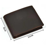 Retro Leather Wallet Crazy Horse Leather Short Wallet Multi-Card Slots