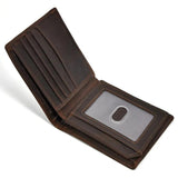 Retro Leather Wallet Crazy Horse Leather Short Wallet Multi-Card Slots