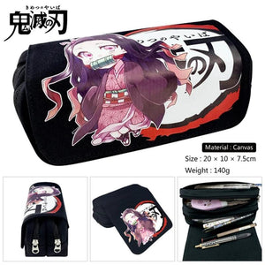 Anime Demon Slayer Prints Pencil Case Cosmetic Makeup Bag