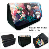 Anime Demon Slayer Prints Pencil Case Cosmetic Makeup Bag