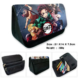 Anime Demon Slayer Prints Pencil Case Cosmetic Makeup Bag
