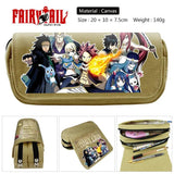 Anime Fairy Tail Print Canvas Pencil Case Box for Kids