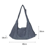 Female Corduroy Shoulder Messenger Bag Student Dumpl...