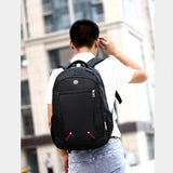Casual Solid Oxford Man's Backpack Large Student Schoolbag