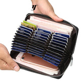 Autumn RFID Mens Wallet PU Leather Zipper Handbag