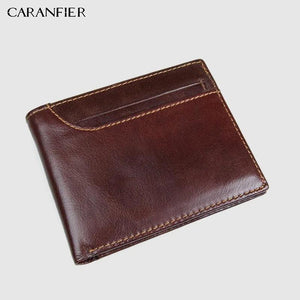 Vintage Short Cross Style Leather Men Wallets