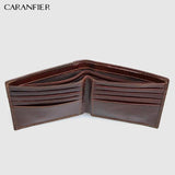 Vintage Short Cross Style Leather Men Wallets