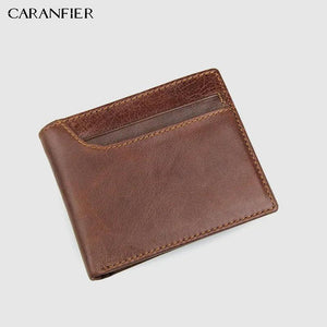 Vintage Short Cross Style Leather Men Wallets