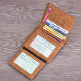 Men's Short Casual Wallet PU Leather Billetera Hombre