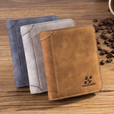 Men's Short Casual Wallet PU Leather Billetera Hombre